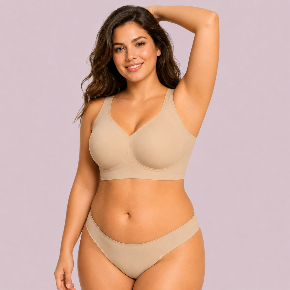 Jelly Full Coverage No Underwire Push Up Bra Plus Size For Women