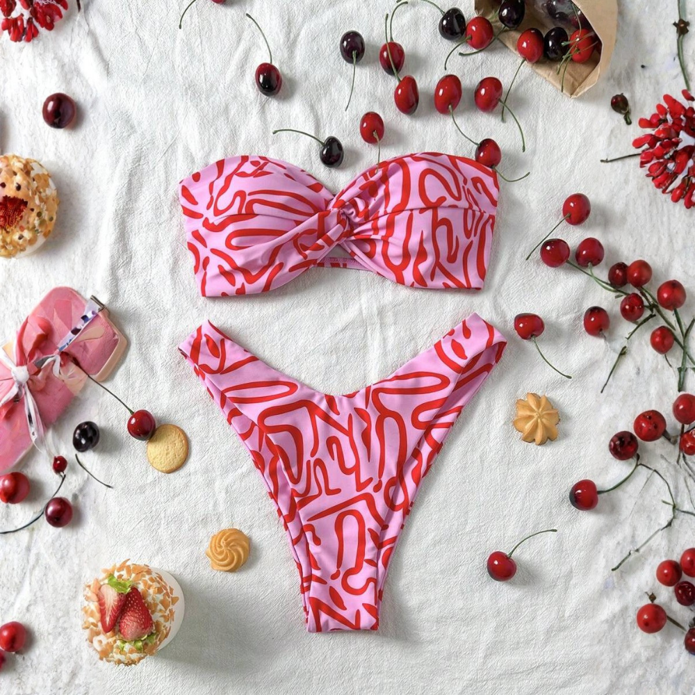 Printed Beachwear Vacation Matching Outfit Set