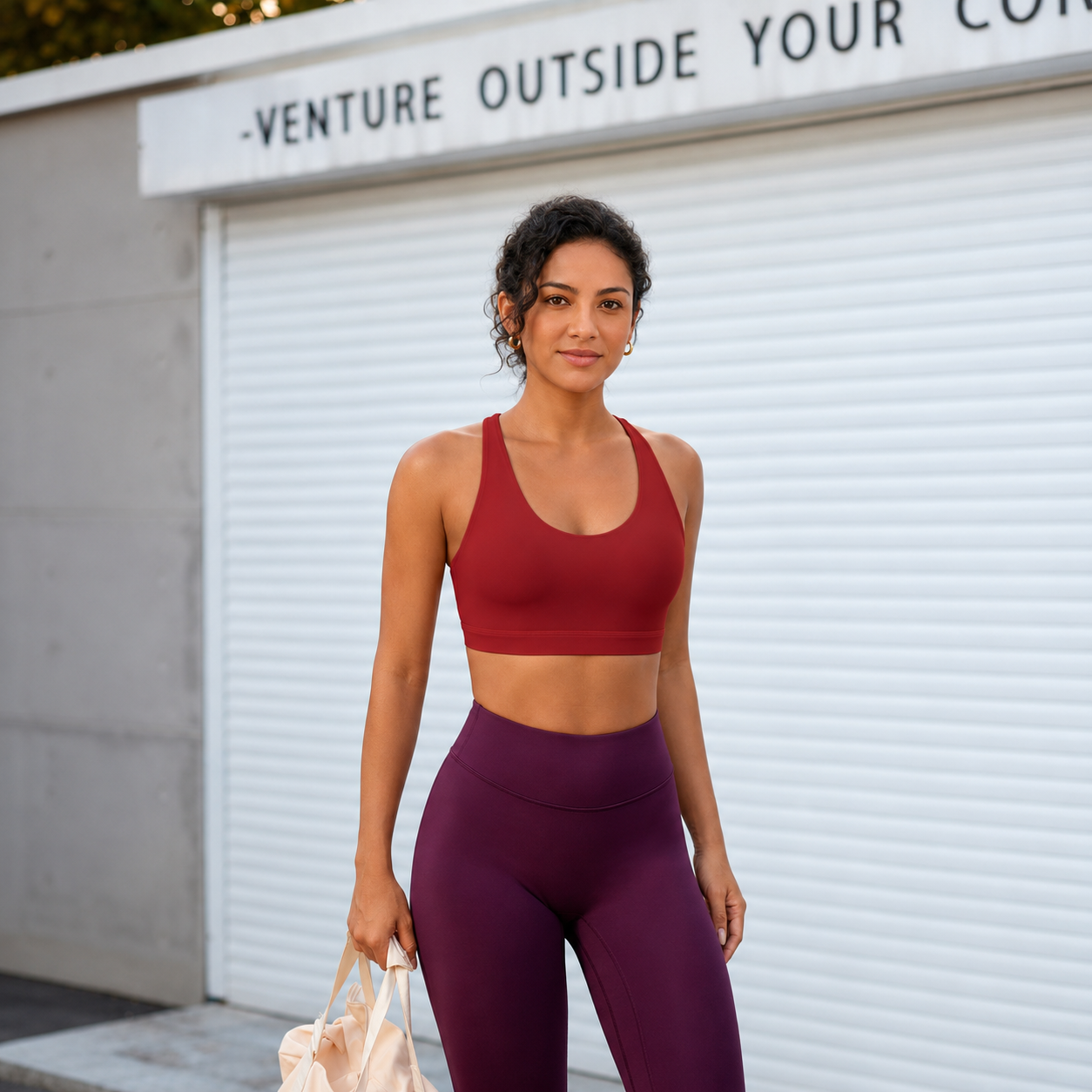 Fitted Crisscross Strappy Padded Sports Bras For Women