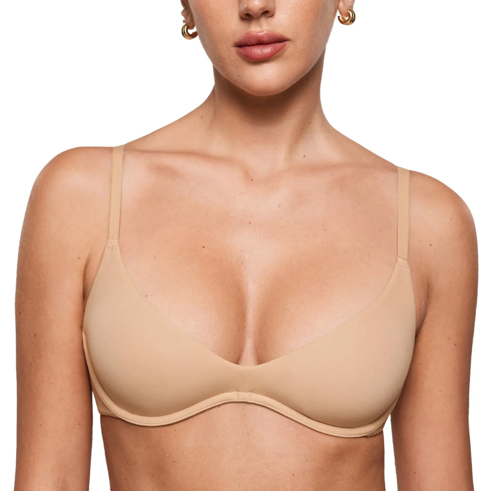 Lightweight Underwire Seamless Plunge Bra For Women