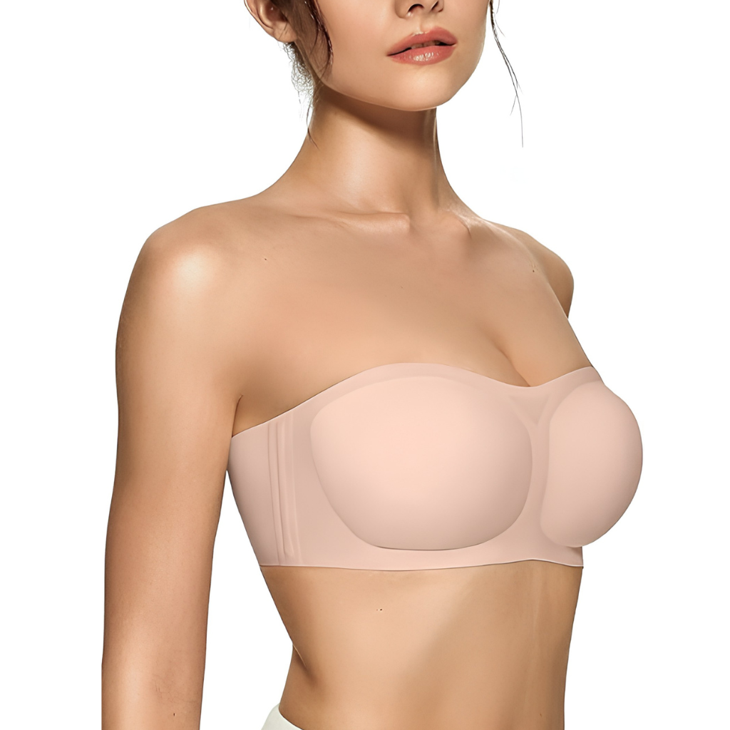 Wireless Strapless Bandeau Bra With Non Slip Design For Everyday Comfort