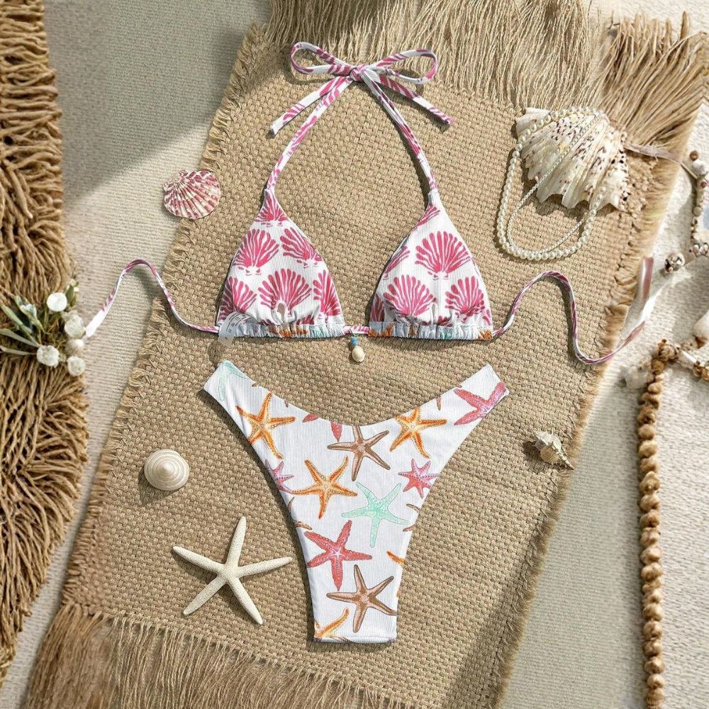 Printed Beachwear Vacation Matching Outfit Set