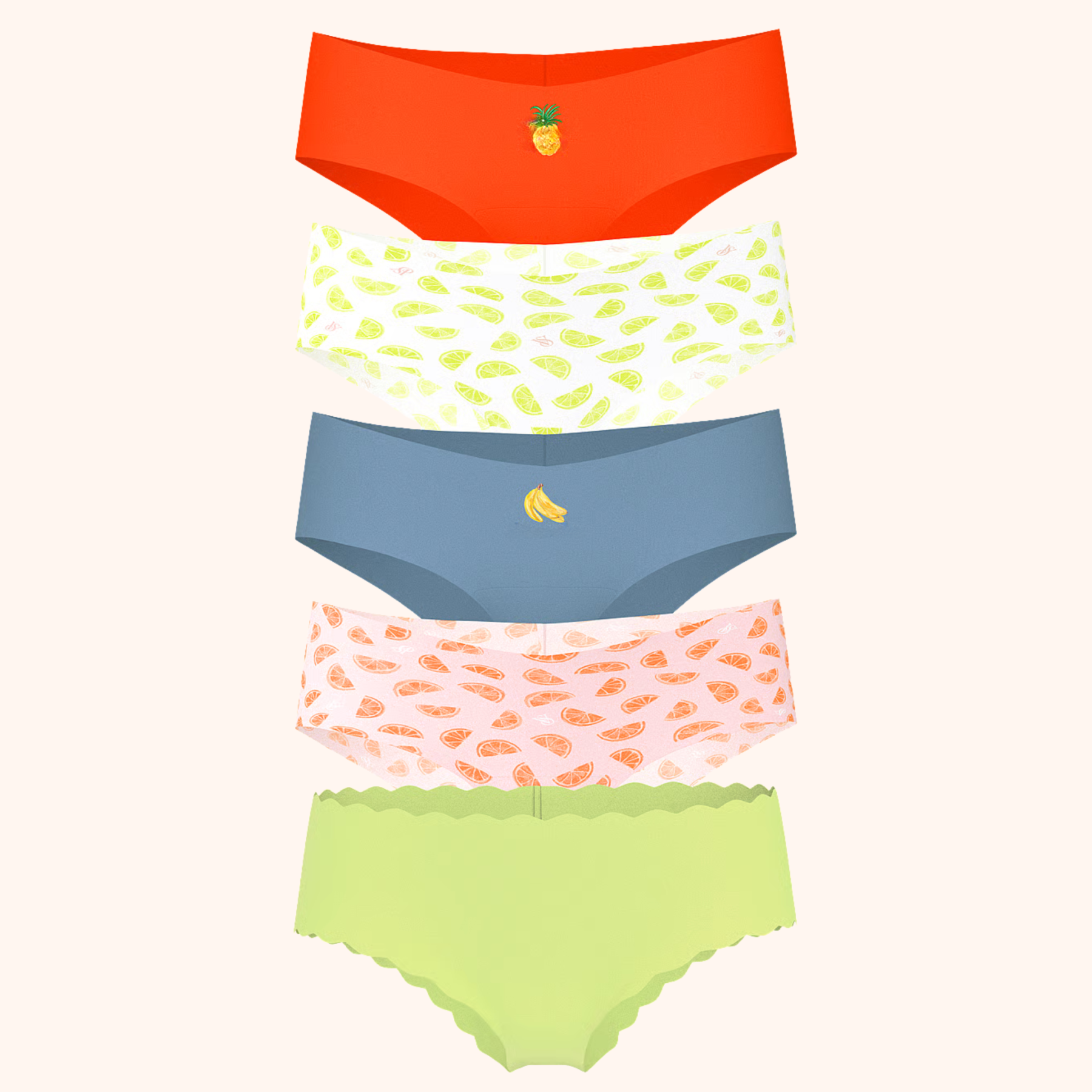 Pack Of 5 No Show Cheeky Panties