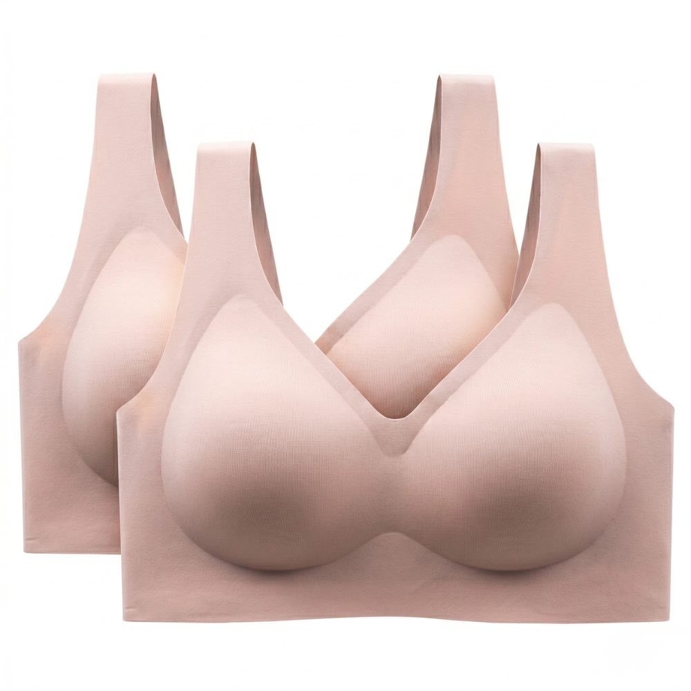 Pack Of 2 Wireless Full Coverage Push Up Bra For Women
