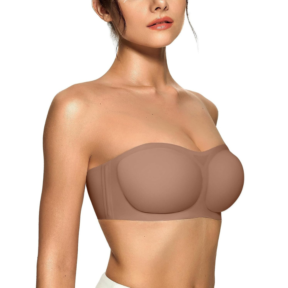 Strapless Bras Jelly Push Up Bandeau Bra For Women