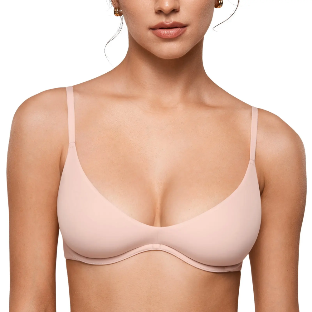 Lightweight Underwire Seamless Plunge Bra For Women