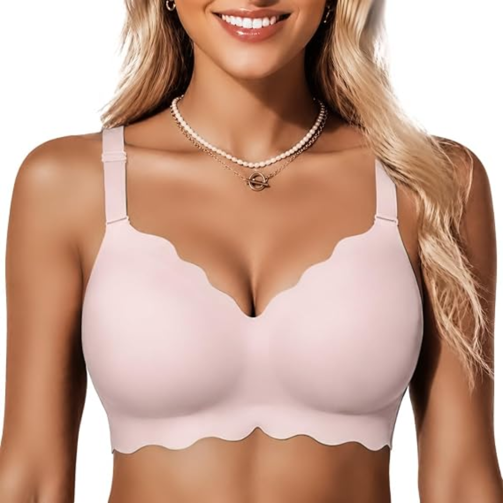 Jelly Scalloped Push Up No Underwire Bra