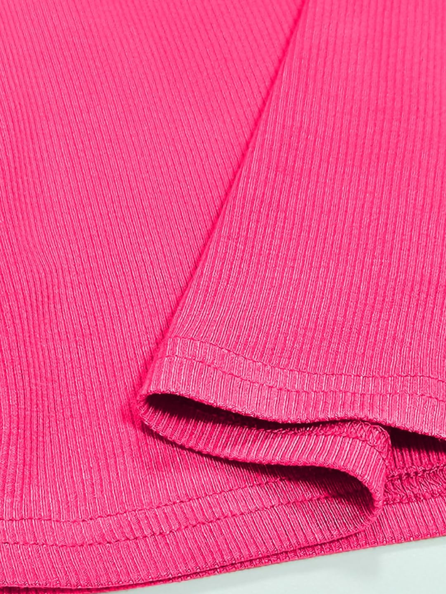 Ribbed Workout Tank With Racerback Slim Fit Sleeveless