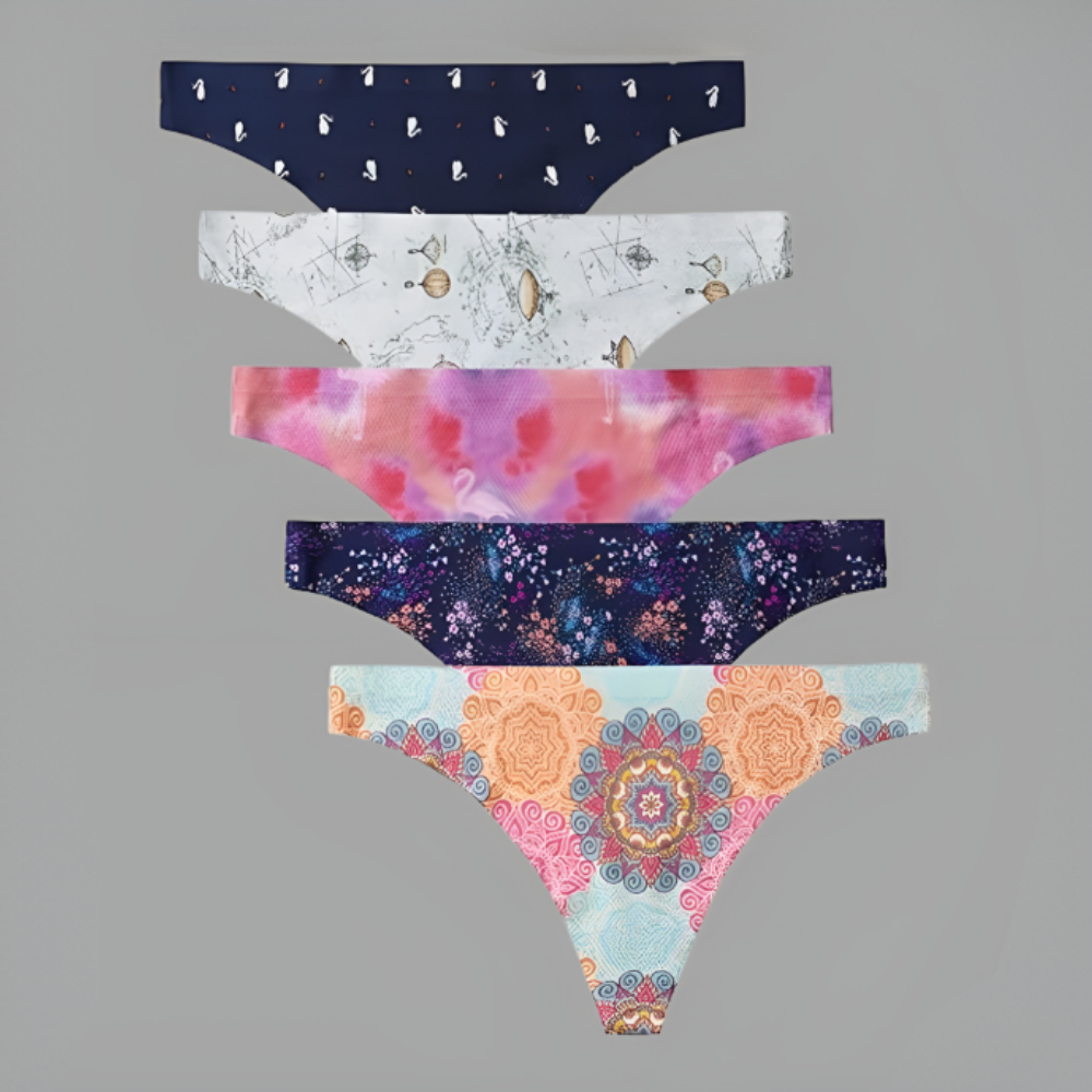 Soft Mesh Thong Underwear Pack Of 5