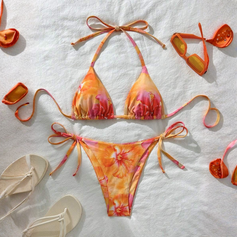 Printed Beachwear Vacation Matching Outfit Set