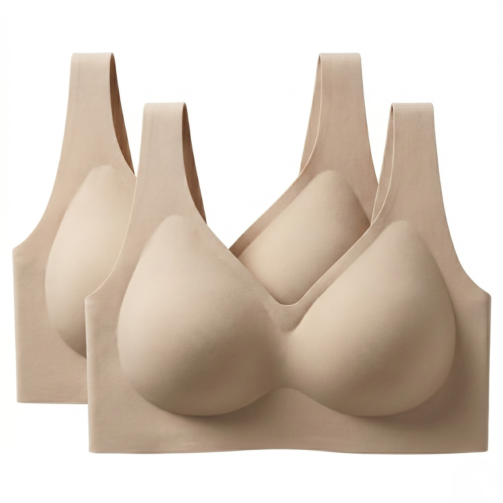 Pack Of 2 Wireless Full Coverage Push Up Bra For Women