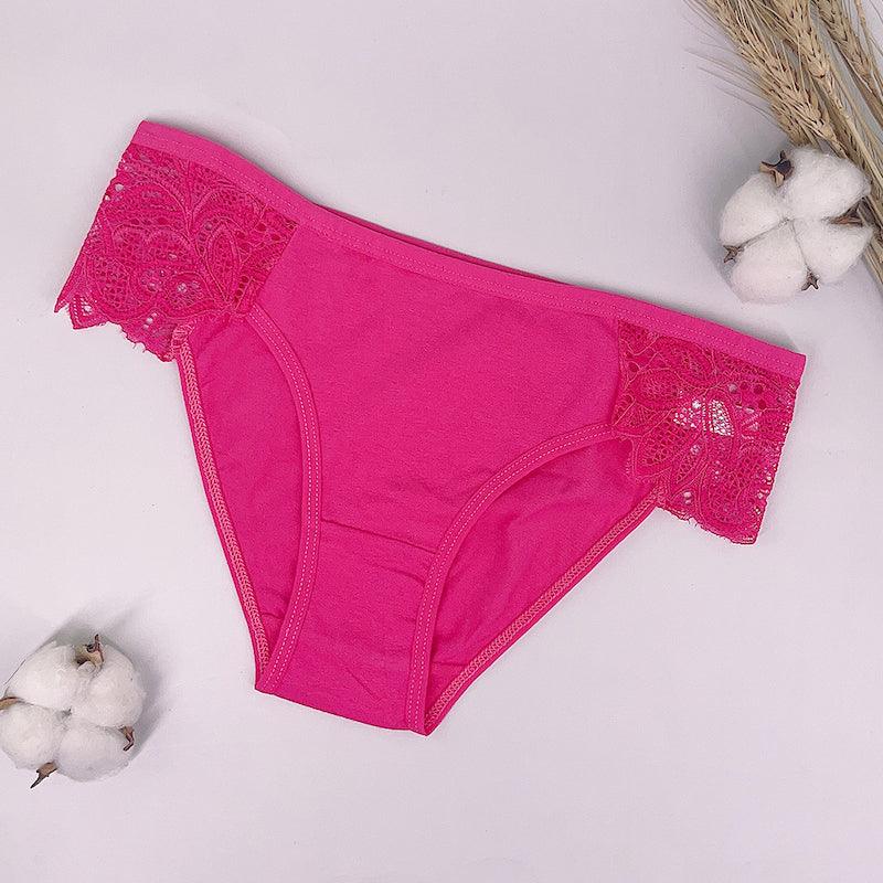 6 Pieces Cotton Mesh Style Underwear Set-Comfy Women Underwear