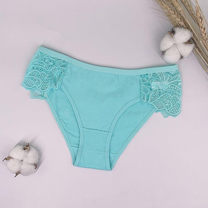 6 Pieces Cotton Mesh Style Underwear Set-Comfy Women Underwear