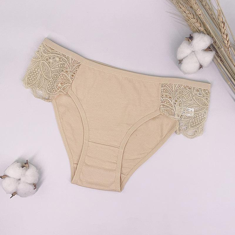 6 Pieces Cotton Mesh Style Underwear Set-Comfy Women Underwear