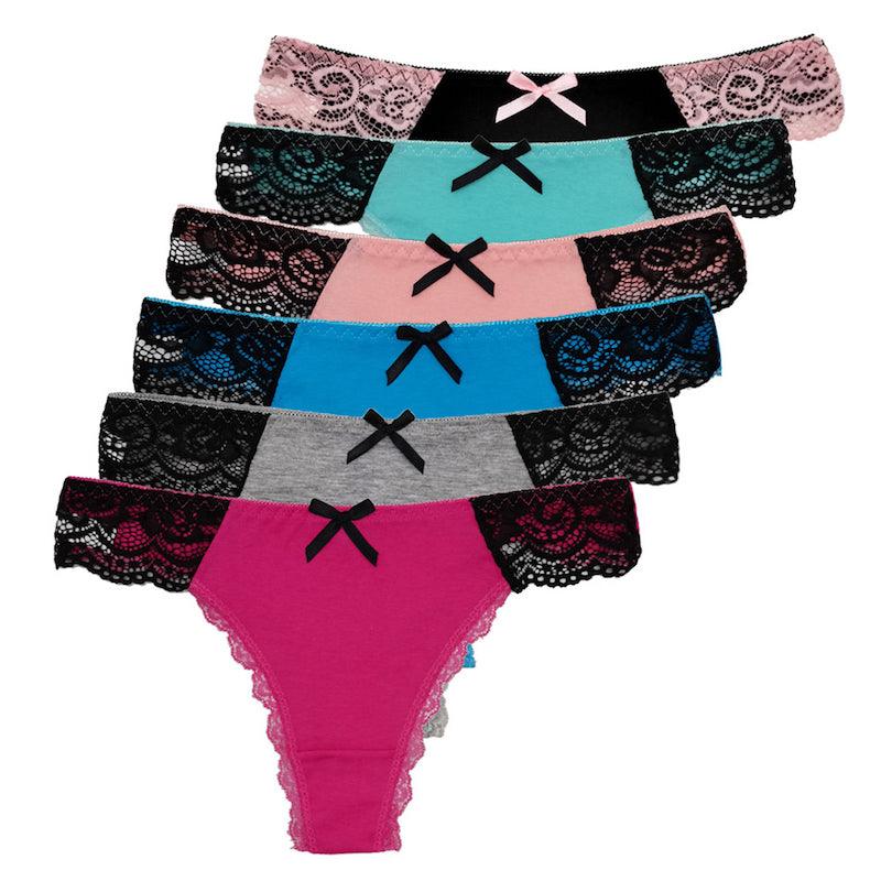 6 Pieces G String Cotton Underwear Set - Comfy Women Underwear