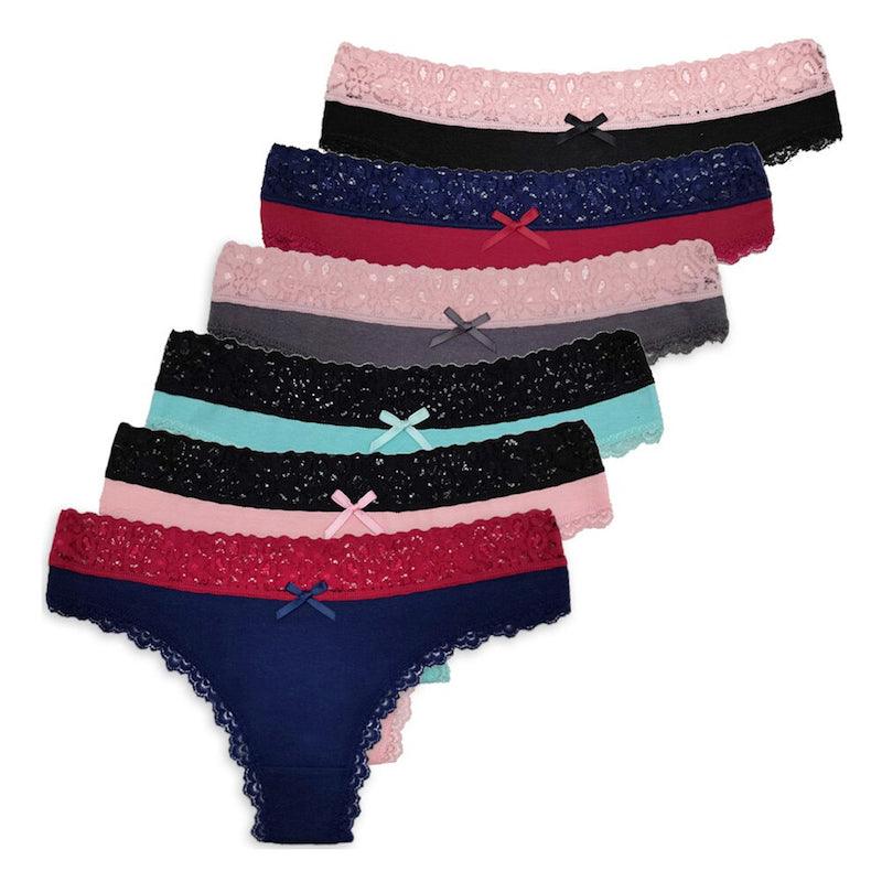 6 Pieces G String Cotton Underwear Set-Comfy Women Underwear