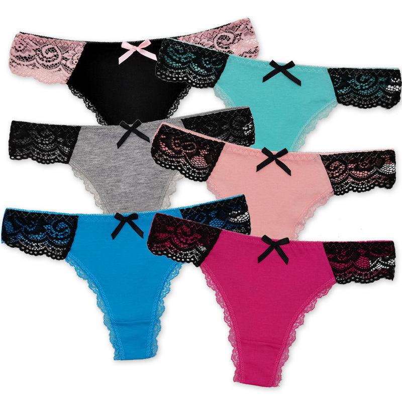 6 Pieces G String Cotton Underwear Set-Comfy Women Underwear