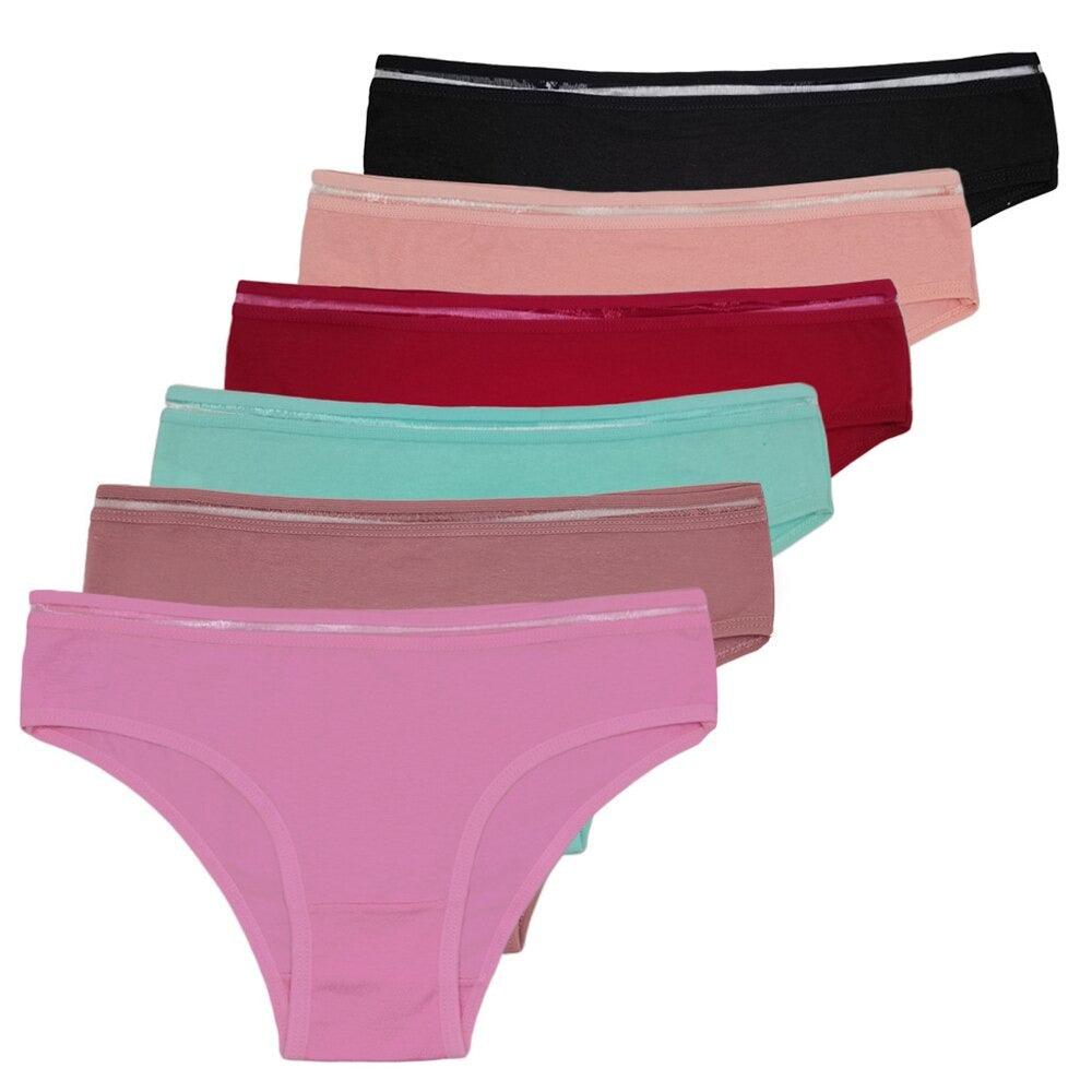 6 Pieces Low Rise Lace Underpants Set - Comfy Women Underwear
