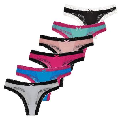 6 Pieces Low Waist Underwear Set - Comfy Women Underwear