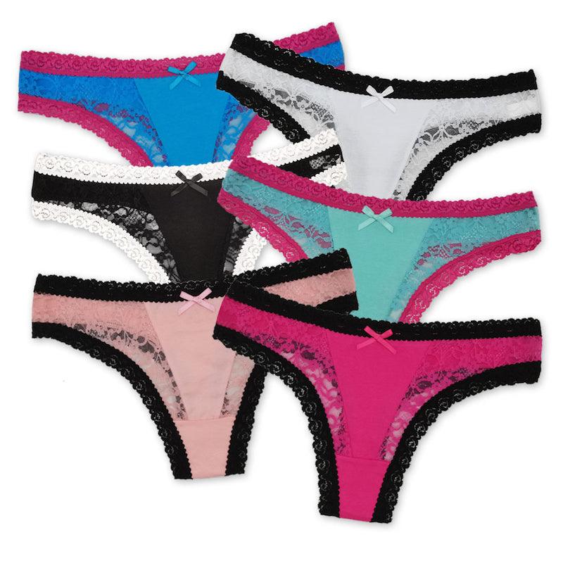 6 Pieces Low Waist Underwear Set-Comfy Women Underwear