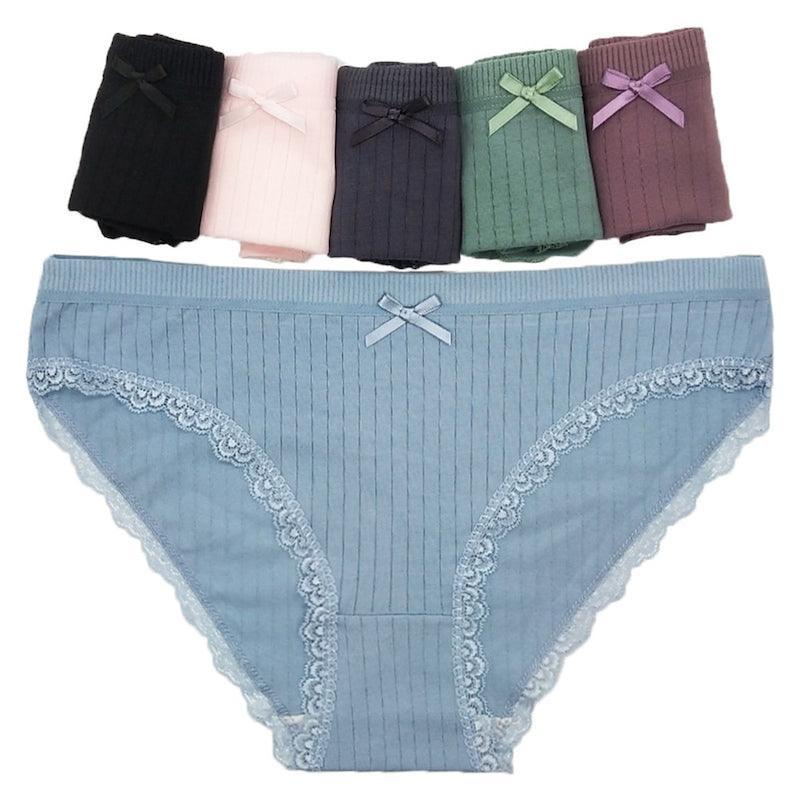 6 Pieces Solid Cotton Underwear-Comfy Women Underwear