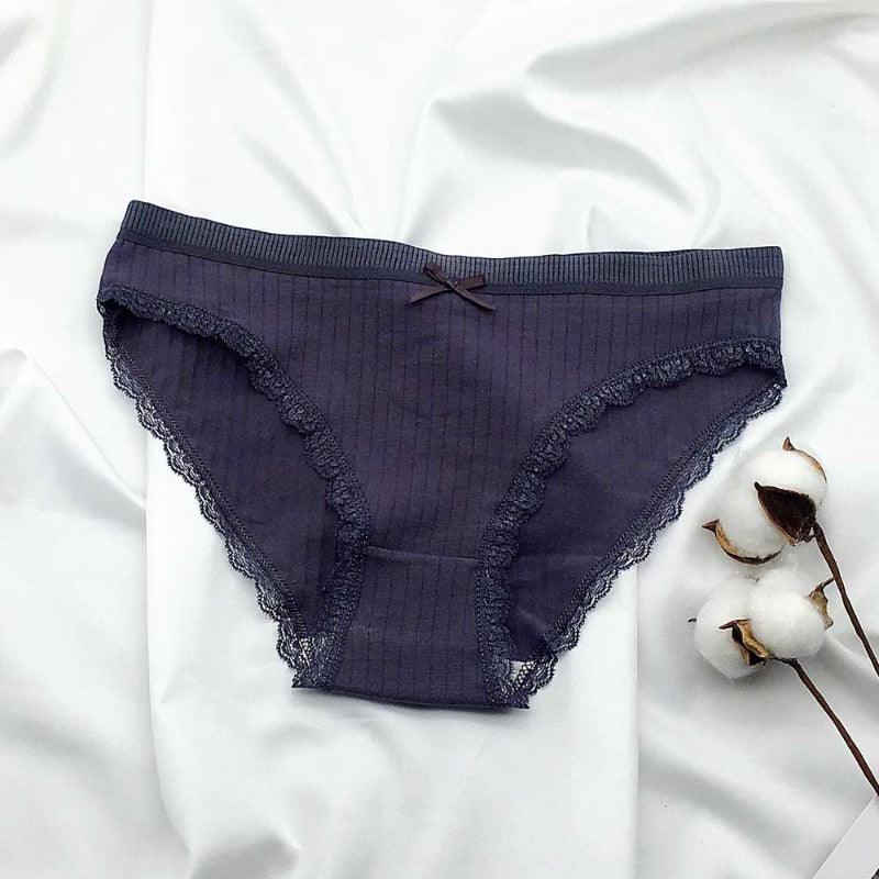 6 Pieces Solid Cotton Underwear-Comfy Women Underwear