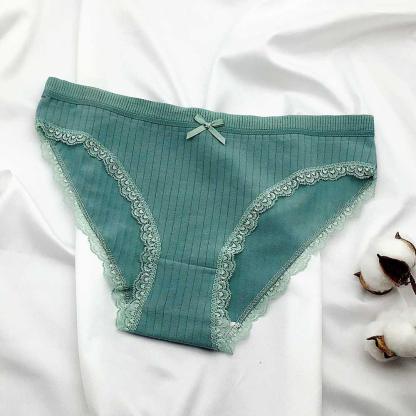 6 Pieces Solid Cotton Underwear-Comfy Women Underwear