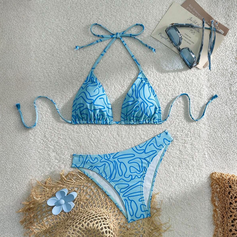 Printed Beachwear Vacation Matching Outfit Set