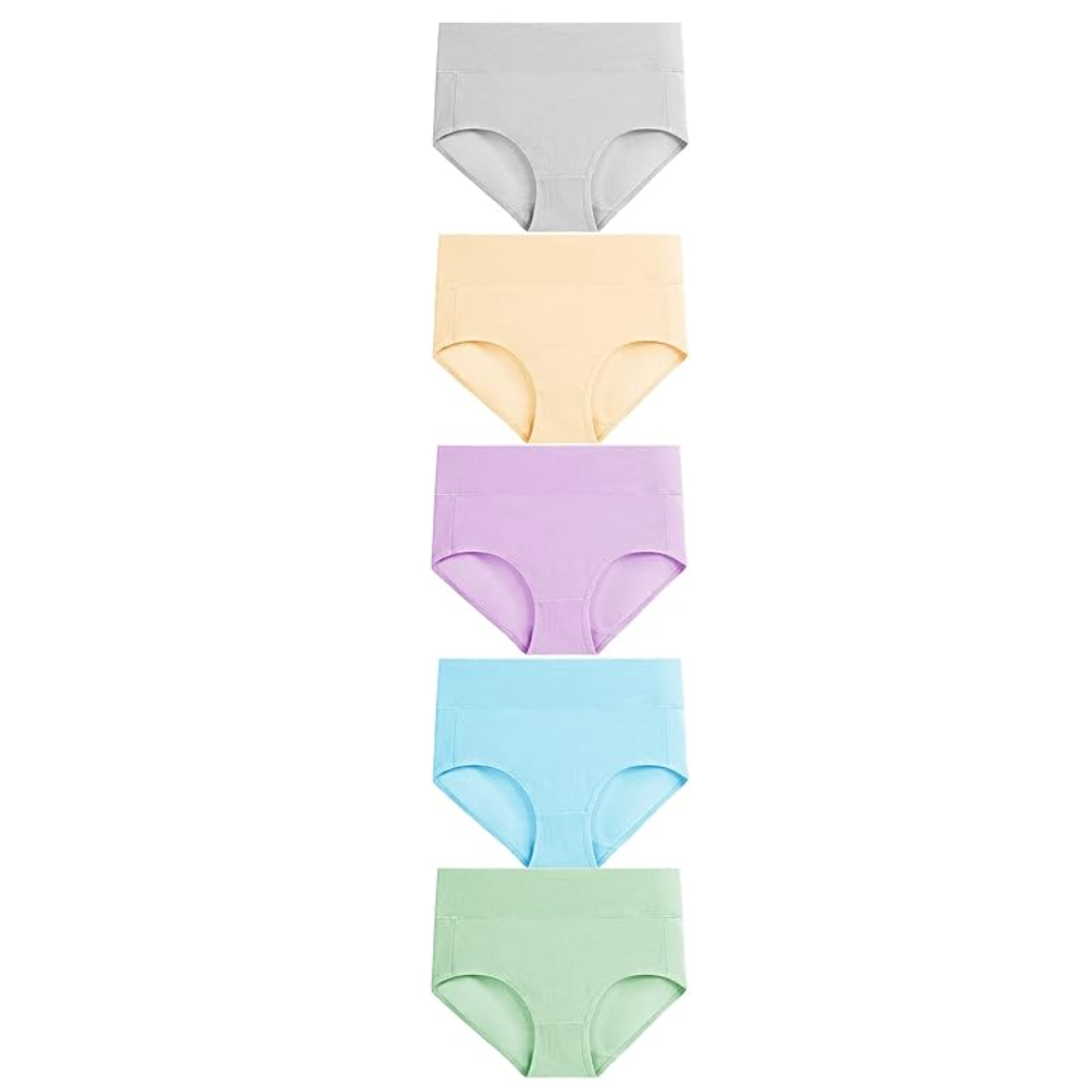 Pack Of 5 High Rise Full Coverage Underwear For Women