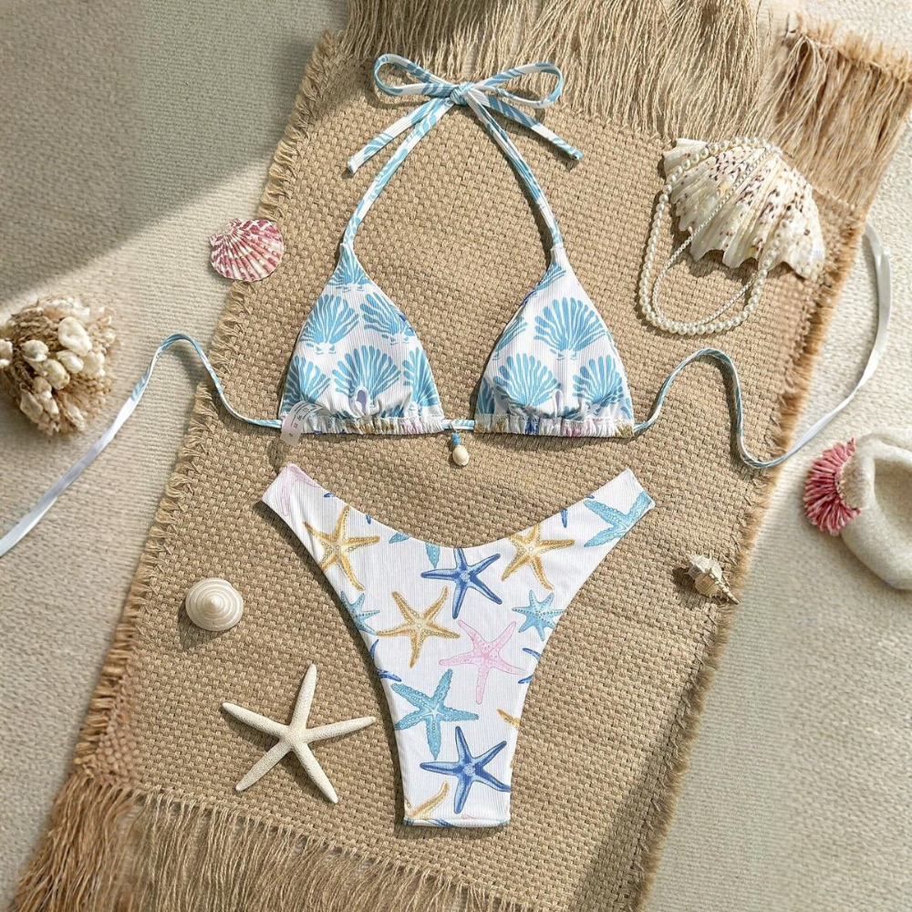 Printed Beachwear Vacation Matching Outfit Set