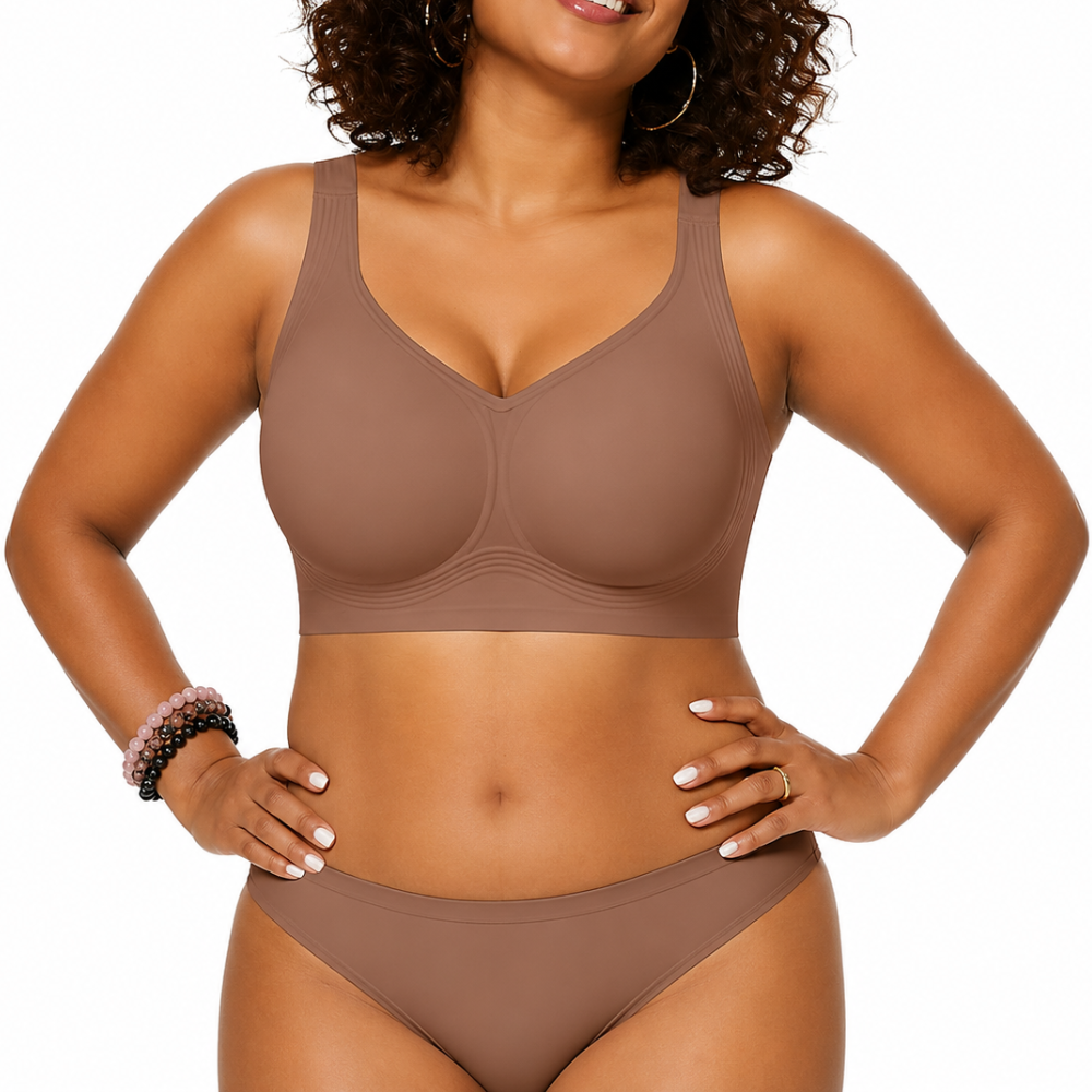 Jelly Full Coverage No Underwire Push Up Bra Plus Size For Women