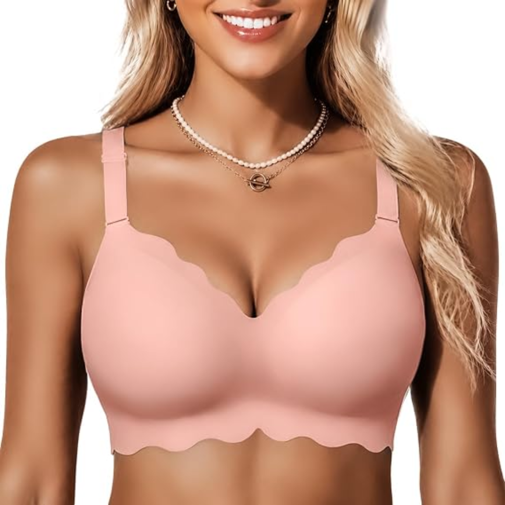 Jelly Scalloped Push Up No Underwire Bra