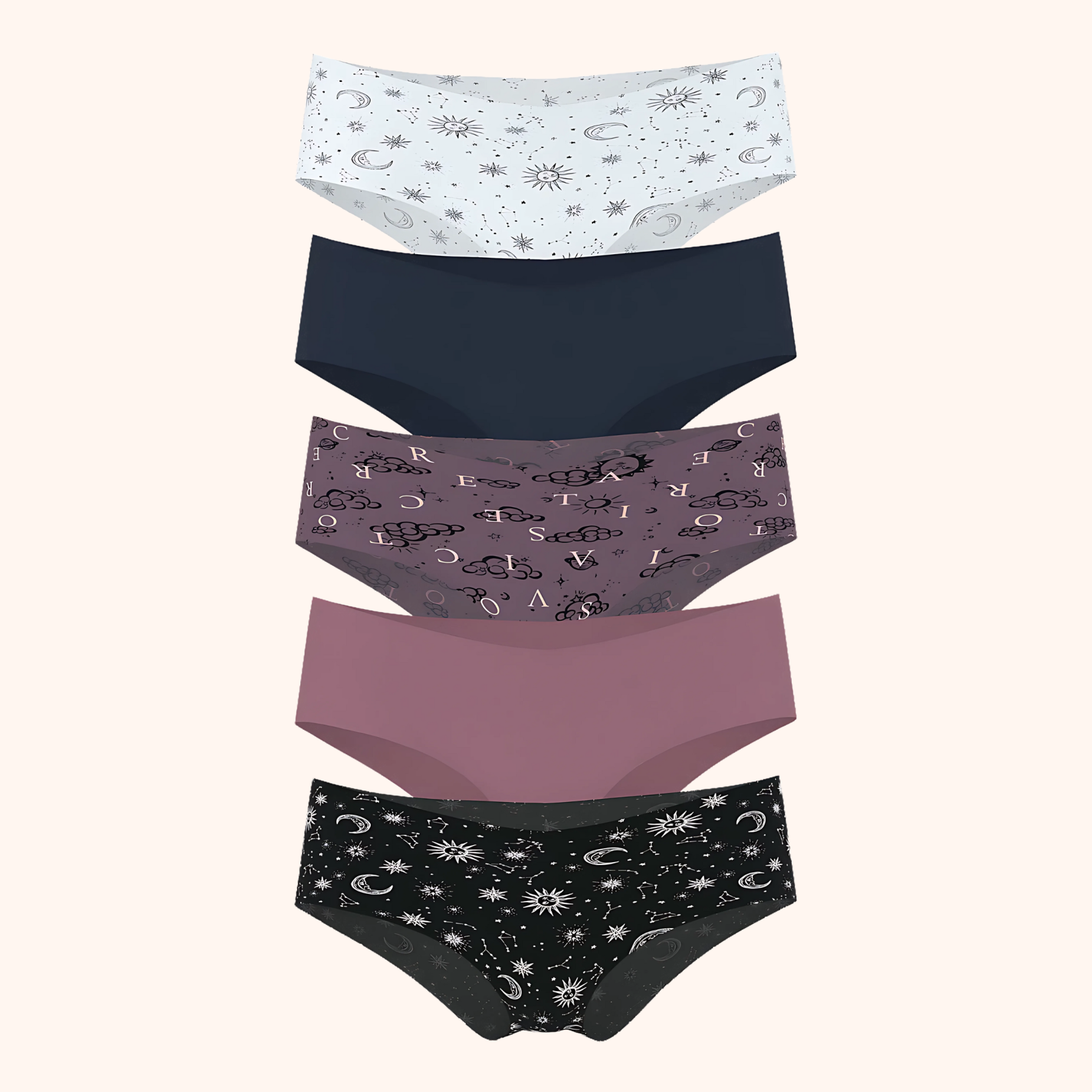 Pack Of 5 No Show Cheeky Panties