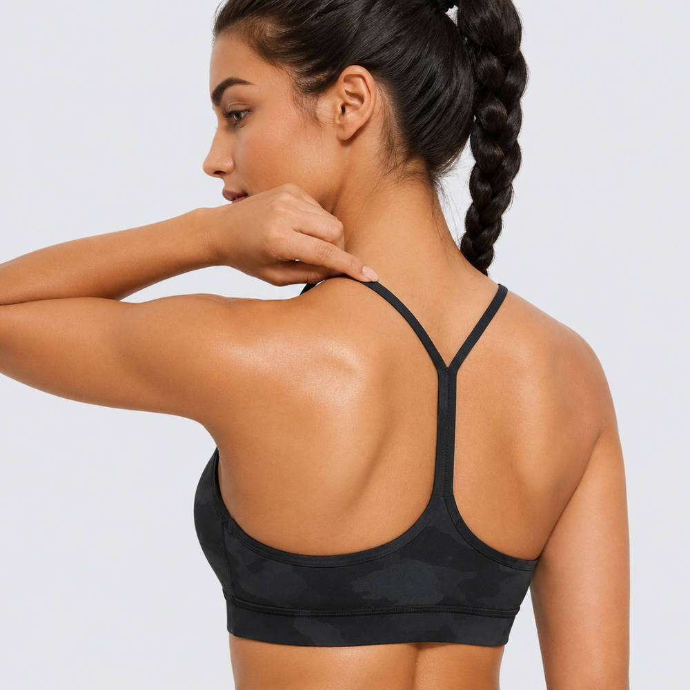 Butterluxe Y Back Sports Bra Low Impact Yoga Top For Women