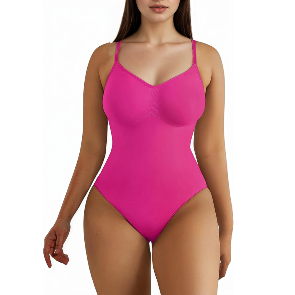 Seamless Tummy Control Bodysuit Slimmer with Adjustable Straps