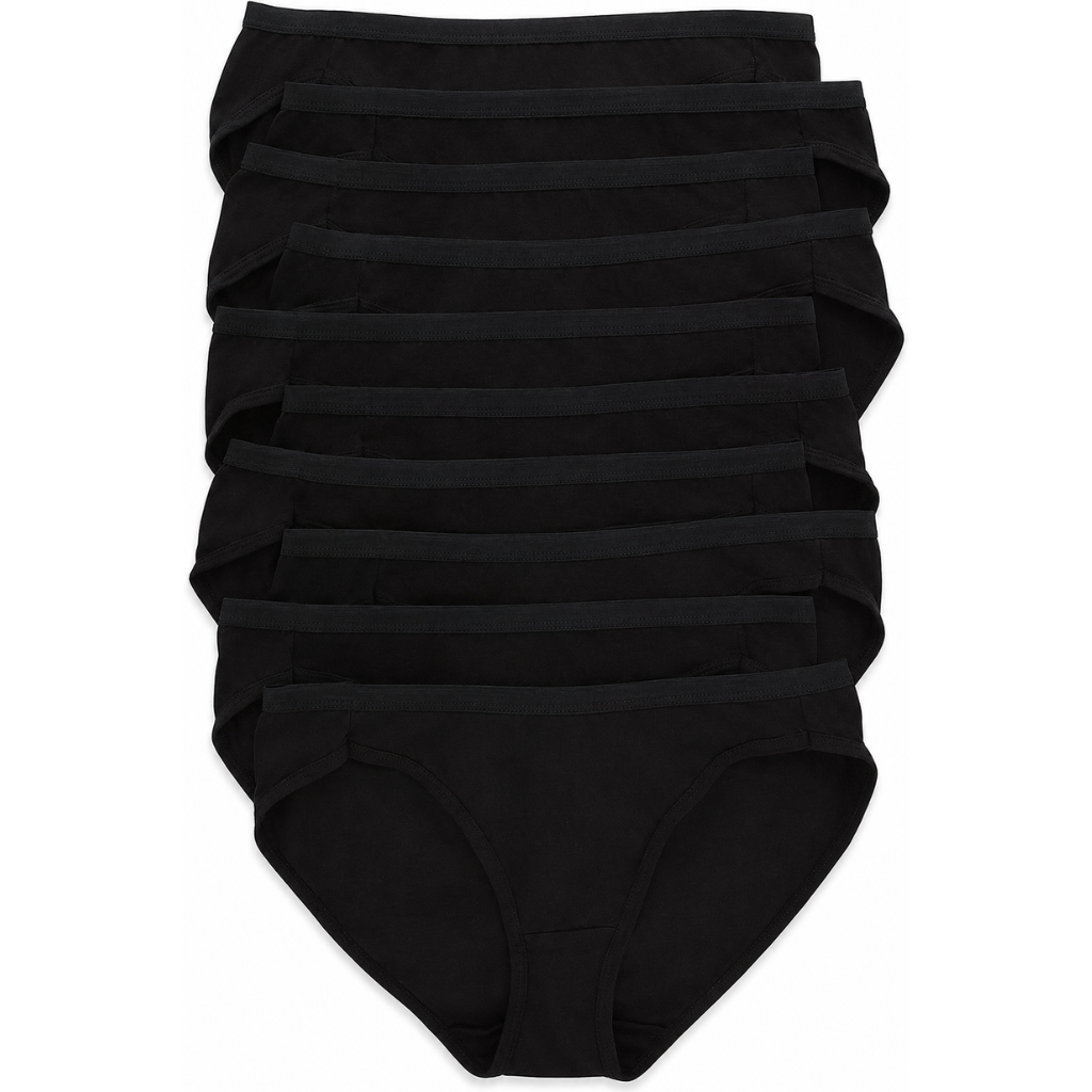 Pack Of 10 Coverage Blend Wicking Panties Underwear For Women