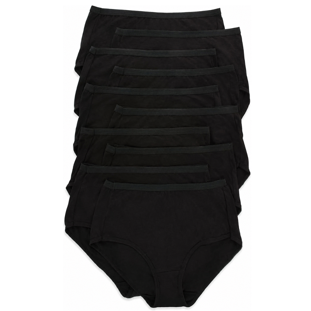 Pack Of 10 Coverage Blend Wicking Panties Underwear For Women