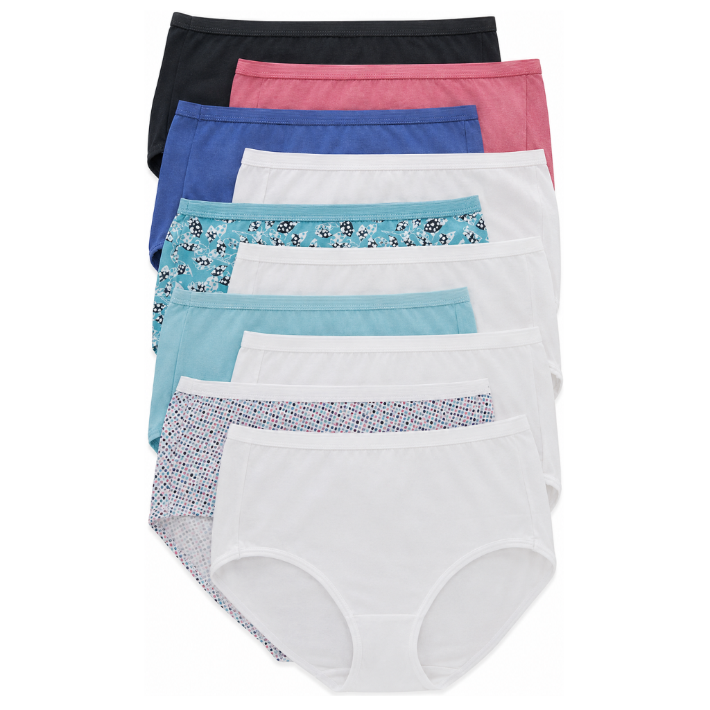 Pack Of 10 Coverage Blend Wicking Panties Underwear For Women