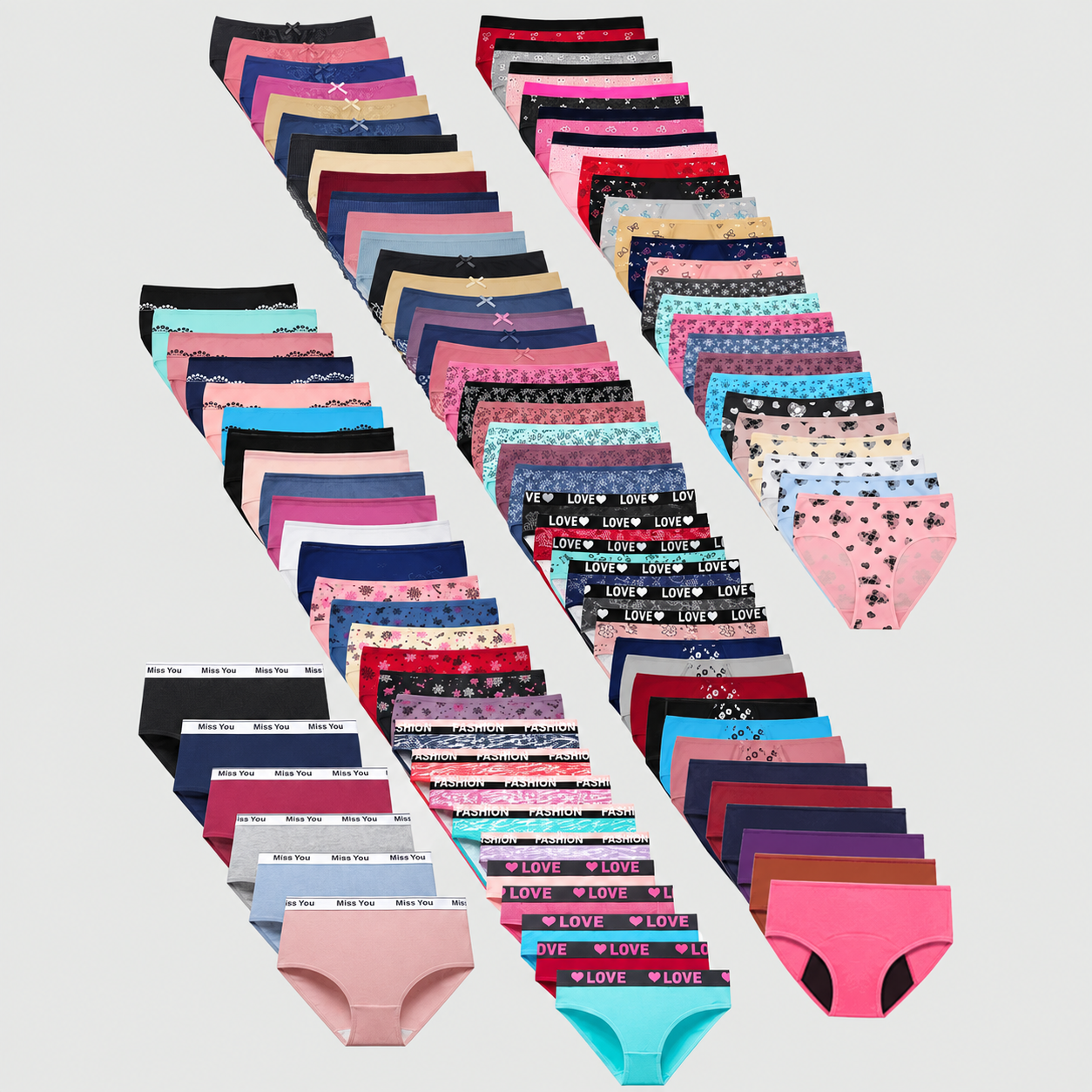 Pack Of 18 Assorted Cotton Brief Panties For Women Everyday Wear