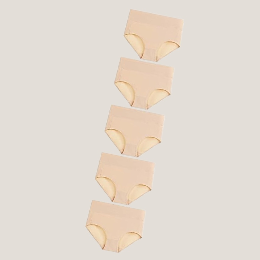 Pack Of 5 High Waisted Cotton Ladies Briefs