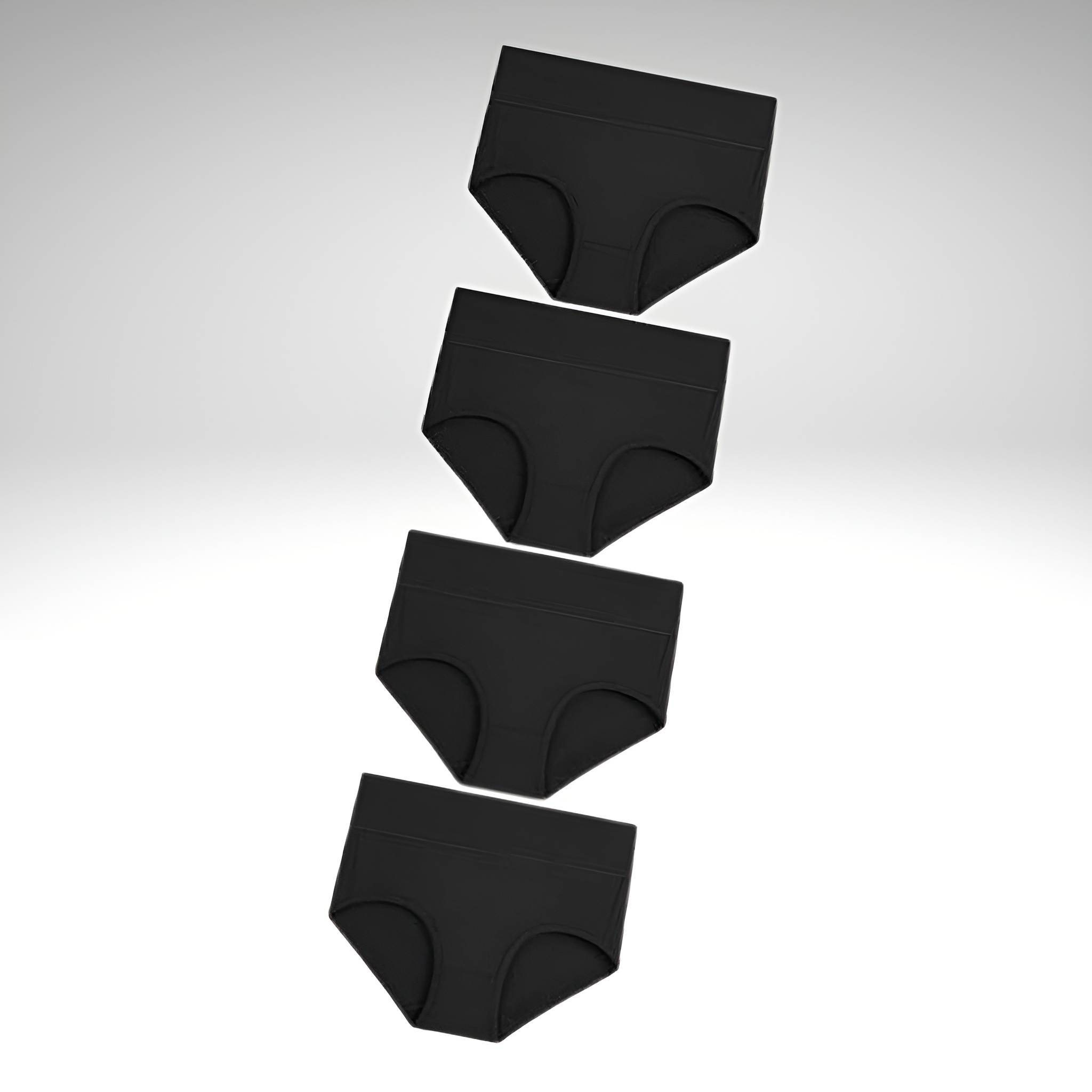 Pack Of 4 High Waisted Cotton Ladies Briefs