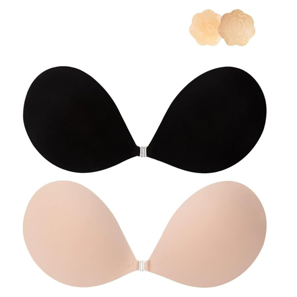 2 Pack Of Strapless Backless Adhesive Bra 