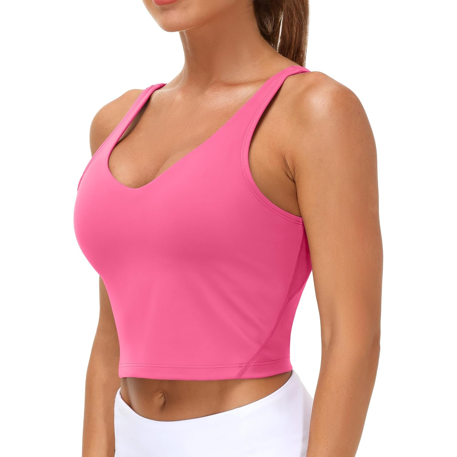 Longline Wirefree Padded Sports Bra With Medium Support For Women