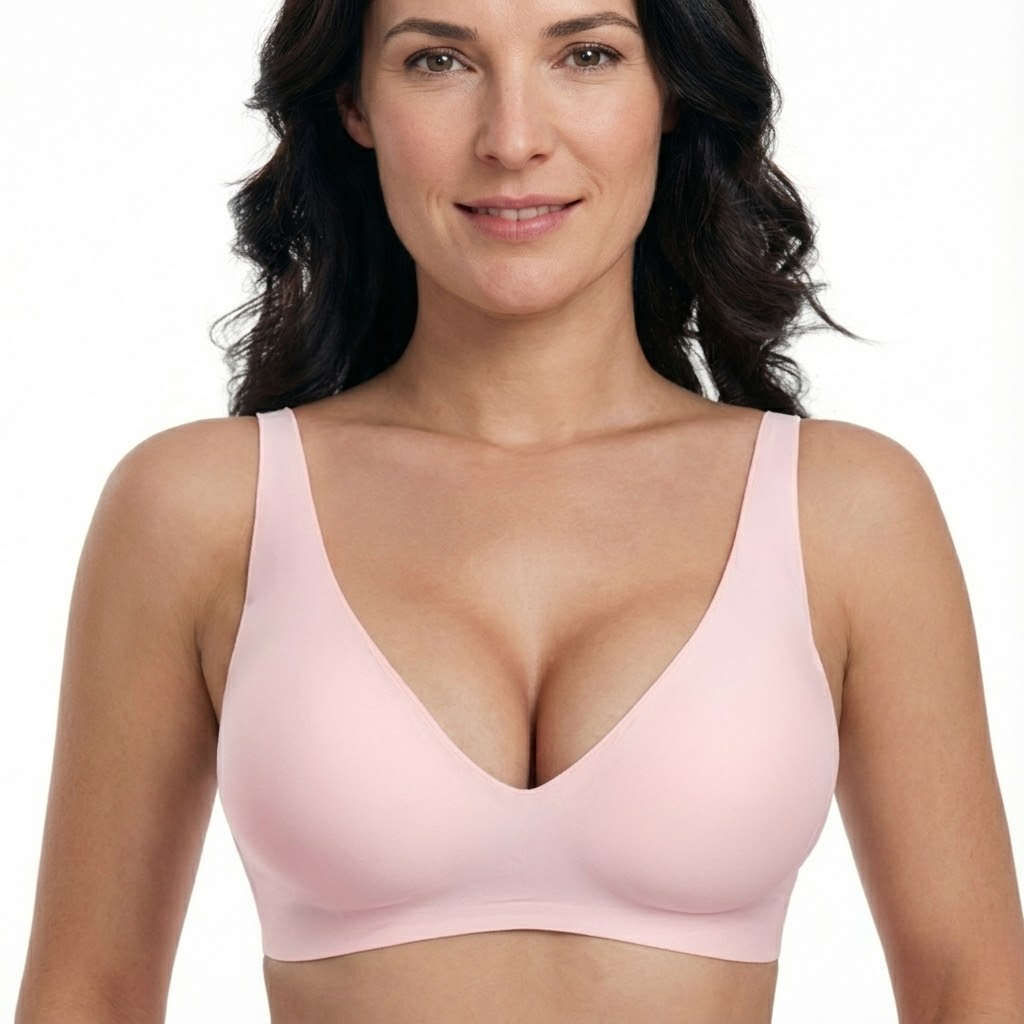 Wireless Deep V Bralette For Women With Push Up Design