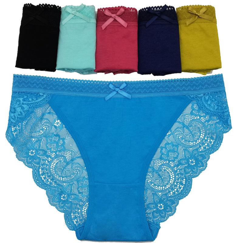 Cotton 6 Pieces Low Rise Lace Underwear - Comfy Women Underwear