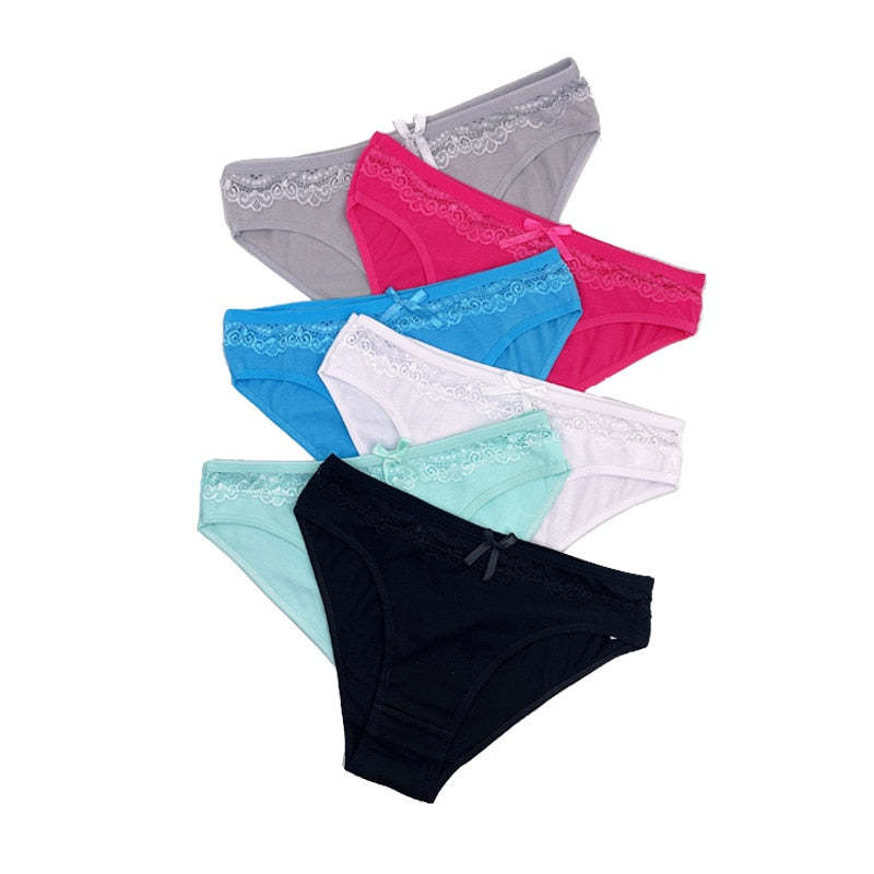 6 Pieces Low Rise Lace Underwear-Comfy Women Underwear