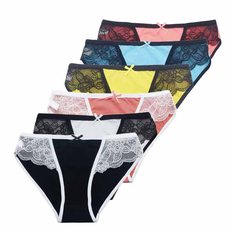 6 Pieces Semi Mesh Style Underpants Set-Comfy Women Underwear