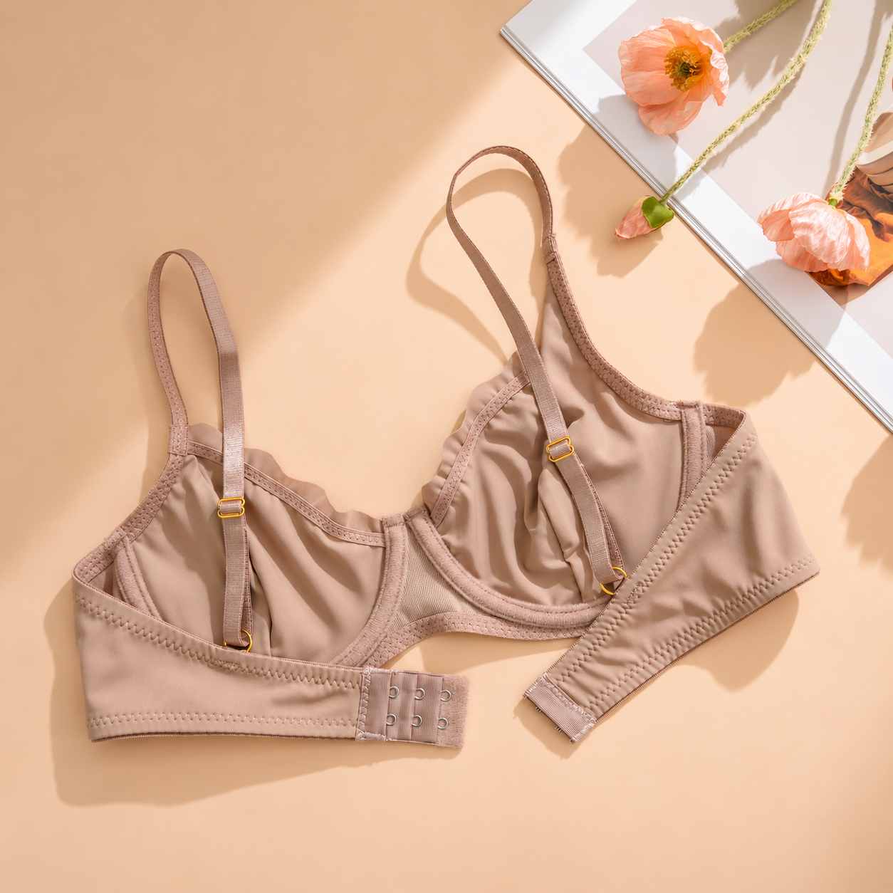 Pack Of 6 Wavy Edge Wireless Soft Cup Bras For Women