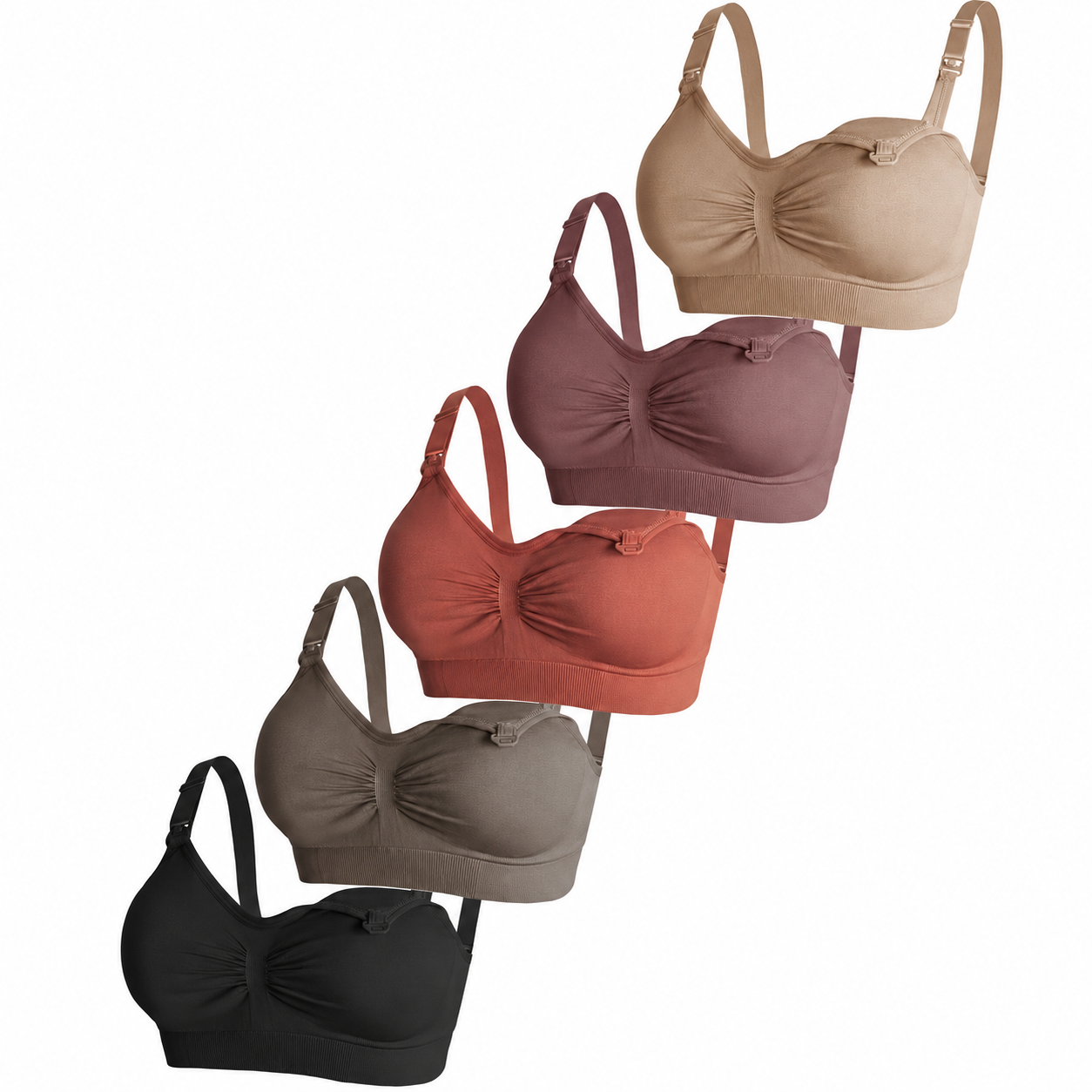 Pack Of 5 Maternity Nursing Wireless Seamless Bras