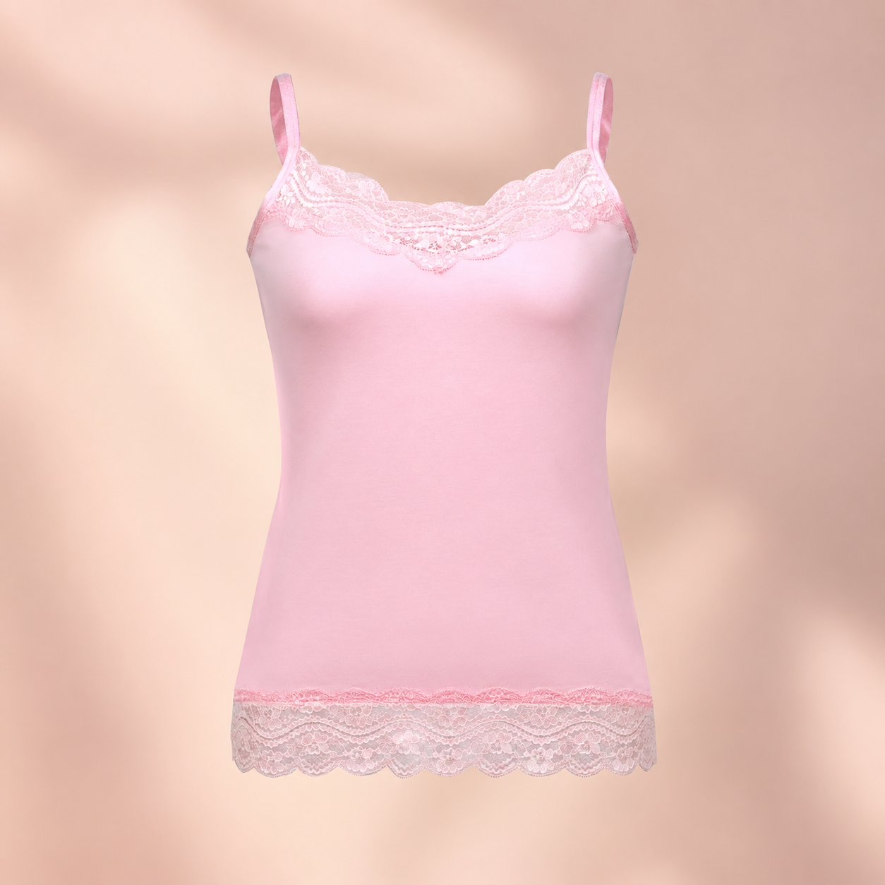 Pack Of 5 Lace Trim Camisole Undershirts For Women